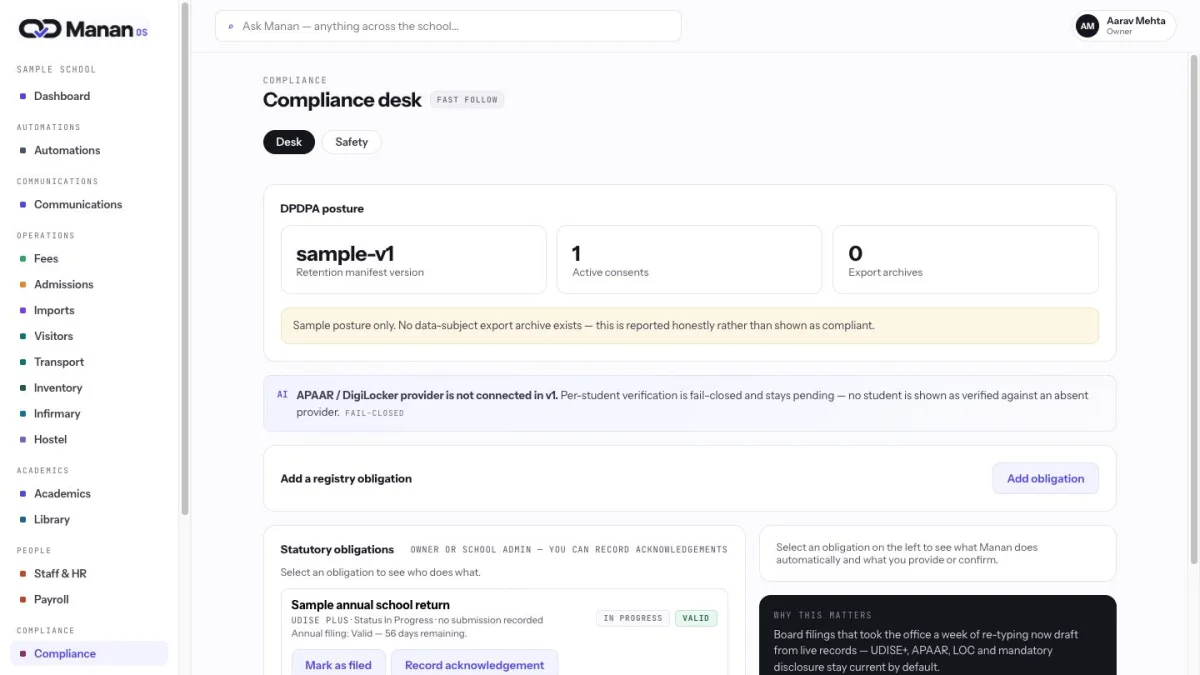 Compliance work, made visible.